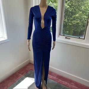 GOODTIME USA Blue open slit dress in small